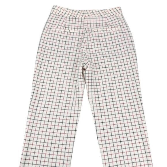 Rag & Bone Wool Poppy High Waisted Pant in Ivory Check Size 0 - Picture 6 of 7